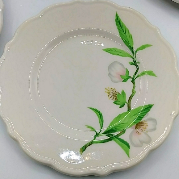 🦚 HP! 4 Syracuse China Blossom Floral Plates. Vintage USA - Picture 3 of 7